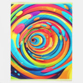 Kleuren in een psychedelische tunnel fleece deken (Voorkant)