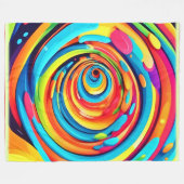 Kleuren in een psychedelische tunnel fleece deken (Voorkant (Horizontaal))