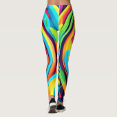 Kleuren in een psychedelische tunnel leggings (Achterkant)