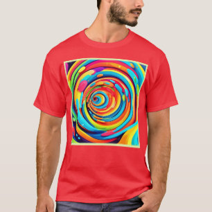 Kleuren in een psychedelische tunnel t-shirt