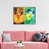 KLEUREN IN GEEL EN GROEN CANVAS AFDRUK (Insitu (Woonkamer))