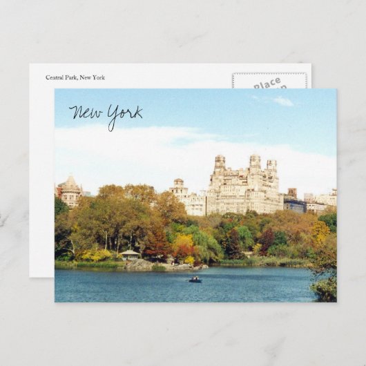 kleuren in het centrale park briefkaart (Voorkant / Achterkant)