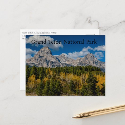Kleuren in het natuurpark Grand Teton Briefkaart (Voorkant / Achterkant in situ)