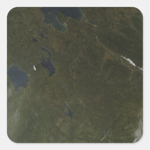 Kleuren in het noordwesten van Rusland Vierkante Sticker