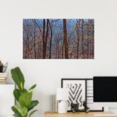Kleuren in het winterbos op het Poster van Dawn (Thuiskantoor)