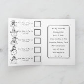 Kleuren in Snowman kleuterschool Kinder activiteit Feestdagen Kaart (Binnen)