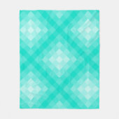 Kleuren in turquoise pixelig herhalingspatroon fleece deken (Voorkant)