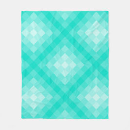Kleuren in turquoise pixelig herhalingspatroon fleece deken