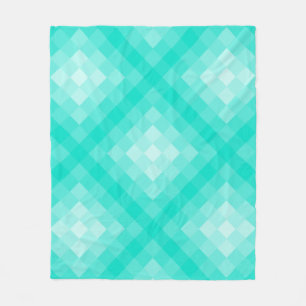 Kleuren in turquoise pixelig herhalingspatroon fleece deken