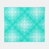Kleuren in turquoise pixelig herhalingspatroon fleece deken (Voorkant (Horizontaal))