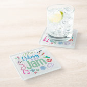 Kleuren is mijn Jam Coaster Glazen Onderzetter (Schuin)