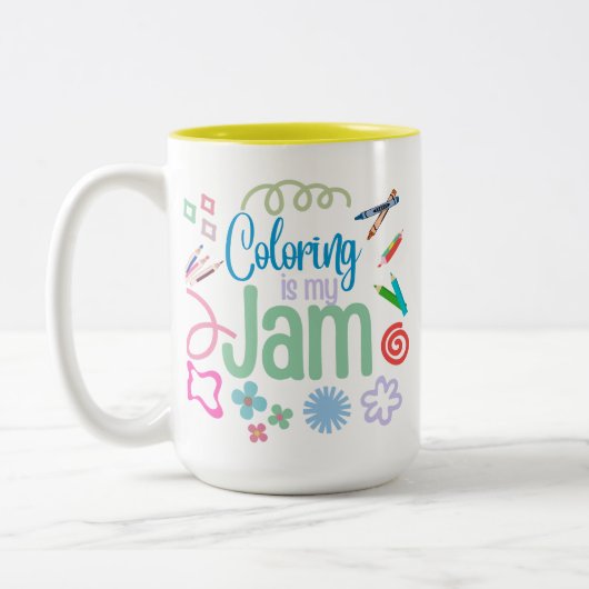 Kleuren is My Jam Coffee mok (Links)