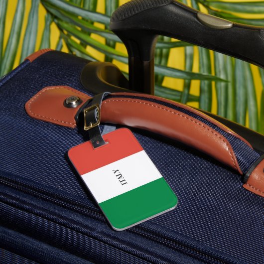 KLEUREN ITALIAANSE VLAG BAGAGELABEL (Voorkant Insitu 1)
