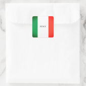 KLEUREN ITALIAANSE VLAG VIERKANTE STICKER (Tas)