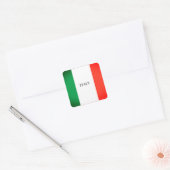 KLEUREN ITALIAANSE VLAG VIERKANTE STICKER (Envelop)