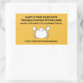 Kleuren Krab Hulp met Parkeren Bad Parking Rechthoekige Sticker (Tas)