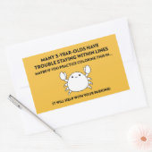 Kleuren Krab Hulp met Parkeren Bad Parking Rechthoekige Sticker (Envelop)