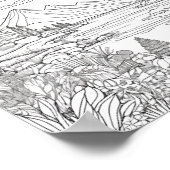 Kleuren Landschap Lake Mountains landschap in kleu Poster (Hoek)