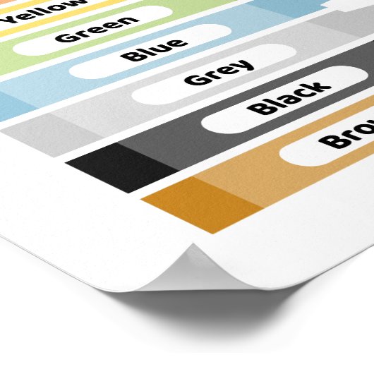 Kleuren leren poster (Hoek)