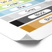 Kleuren leren poster (Hoek)