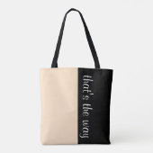 Kleuren LICHT BROWN en jouw tekst Tote Bag (Achterkant)