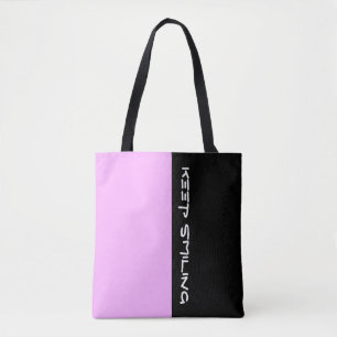 Kleuren LICHTE PINK & jouw tekst Tote Bag