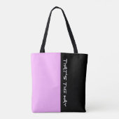 Kleuren LICHTE PINK & jouw tekst Tote Bag (Achterkant)