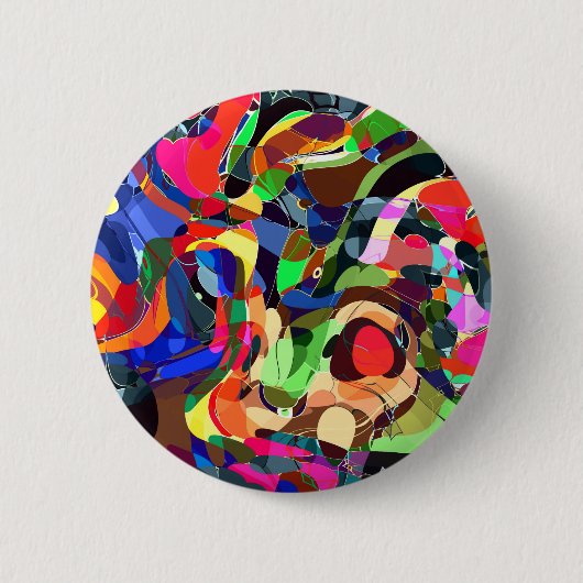 Kleuren mashup ronde button 5,7 cm (Voorkant)