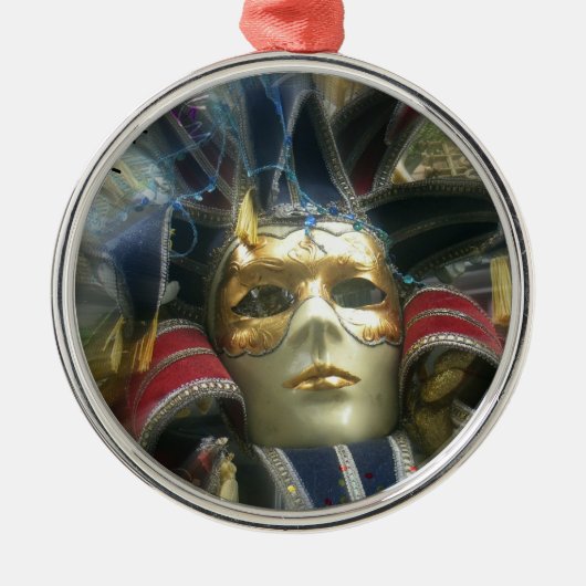 Kleuren Masquerade Metalen Ornament (Voorkant)