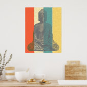  kleuren mediterende Boeddha Poster (Keuken)