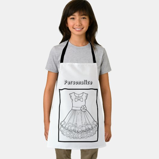 Kleuren Meisjes Kleding Gepersonaliseerd Schort (Insitu)