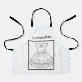 Kleuren Meisjes Kleding Gepersonaliseerd Schort (Voorkant)