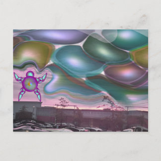 Kleuren mengen in de wolken feestdagenkaart