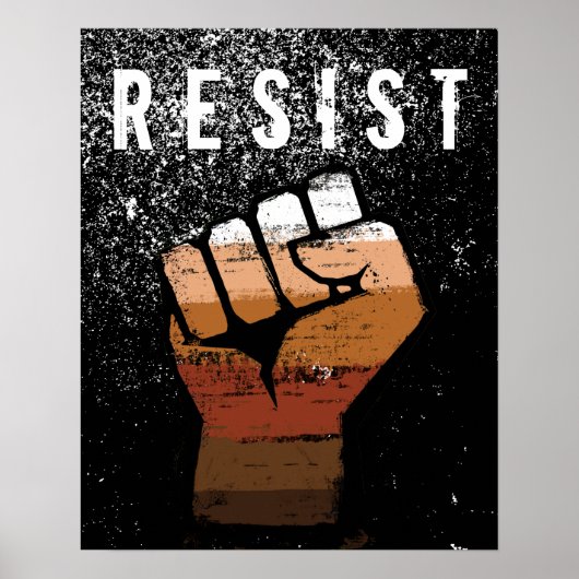Kleuren Mensen Pride Vuist Poster (Voorkant)