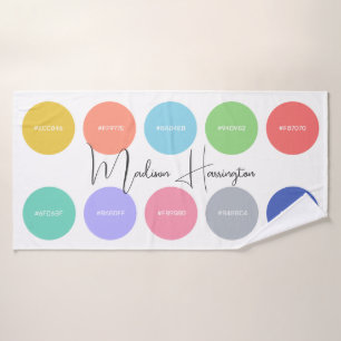 Kleuren met Hex Codes Custom Name Designer Badhanddoek
