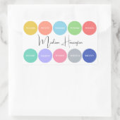 Kleuren met Hex Codes Custom Name Designer Rechthoekige Sticker (Tas)