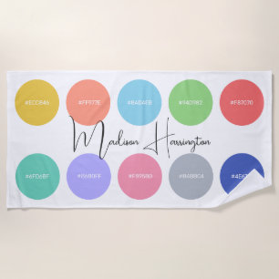 Kleuren met Hex Codes Custom Name Designer Strandlaken