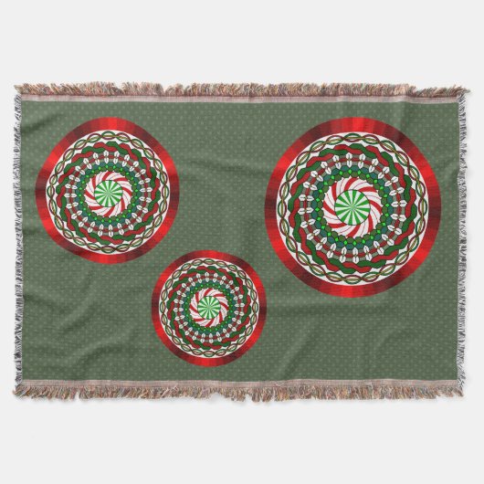 Kleuren met kerstschroefdraad deken (Voorkant)