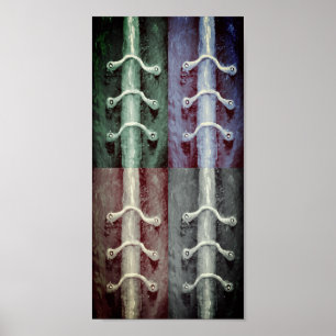 Kleuren met minimalistische kleuren: Abstract ontw Poster