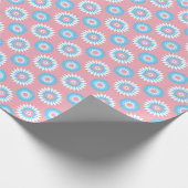 kleuren met transgenderpride / roze bloem cadeaupapier (Hoek)