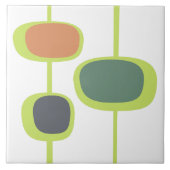 kleuren Middeleeuwse moderne abstracte groene Tegeltje (Voorkant)