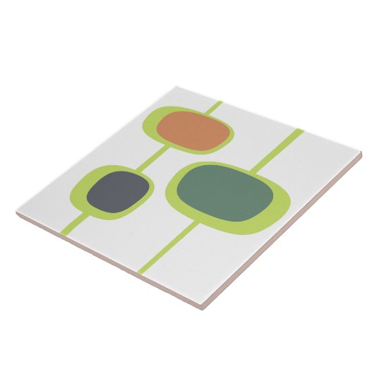kleuren Middeleeuwse moderne abstracte groene Tegeltje (Zijkant)