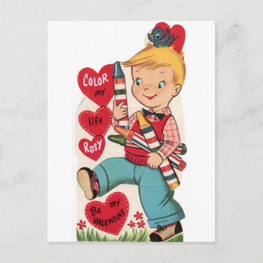 kleuren - Mijn leven rosy Valentijn Briefkaart (Voorkant)