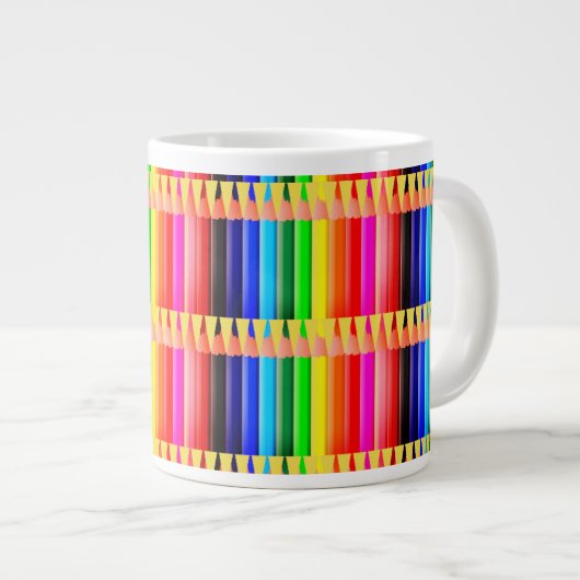 kleuren-mok grote koffiekop (Voorkant rechts)