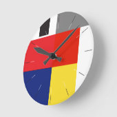 KLEUREN OM rode |, geel, blauw, zwart, Ronde Klok (Hoek)