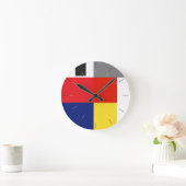 KLEUREN OM rode |, geel, blauw, zwart, Ronde Klok (Huis)