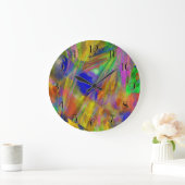 Kleuren onder glas achterwaarts grote klok (Huis)