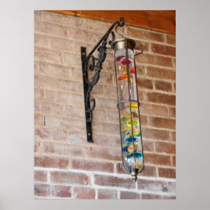 Kleuren op een boormuur poster