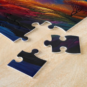 Kleuren op het meer legpuzzel (Zijkant)