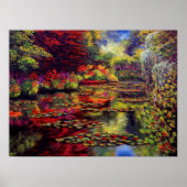 Kleuren op Monet's Pond Poster (Voorkant)